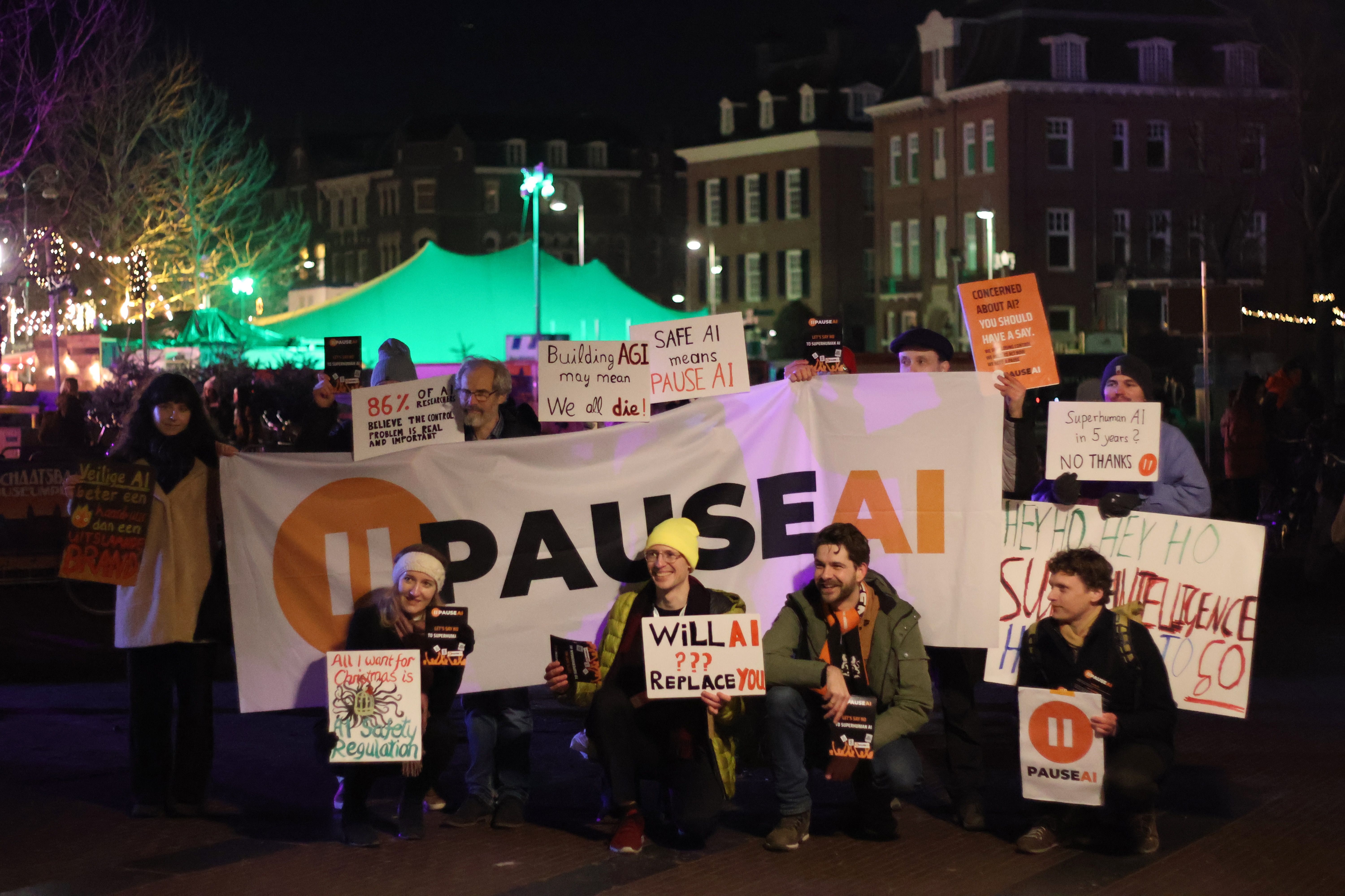 PauseAI Amsterdam Protest, December 2025